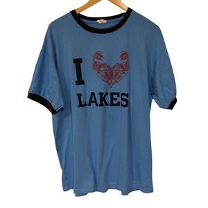Blue Ringer MSU Michigan State University I‎ Love Lakes Limnology Lab T-Shirt XL